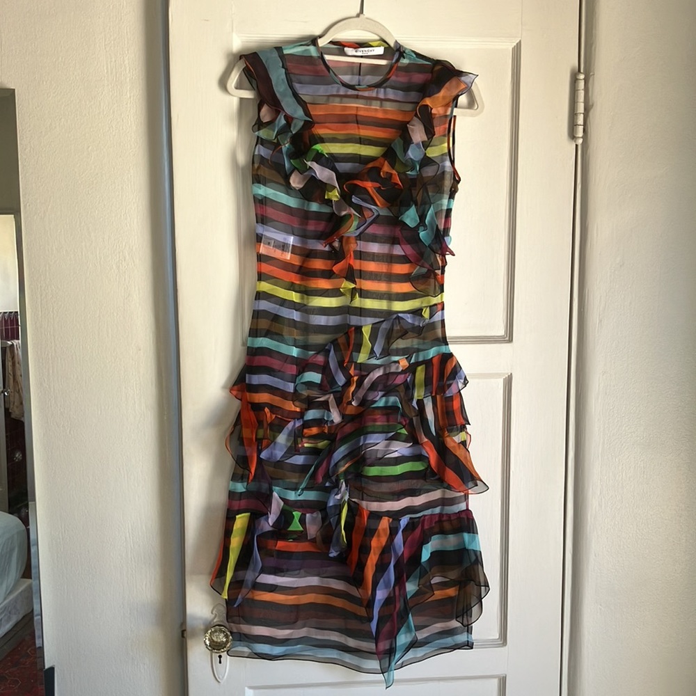 Givenchy silk chiffon midi dress US 6